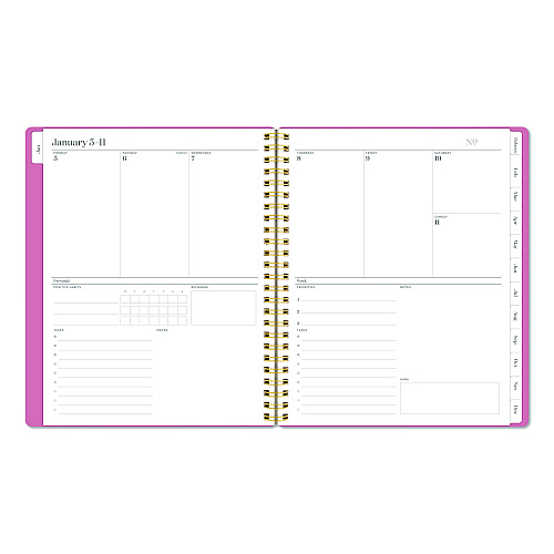 Cambridge WorkStyle Weekly/Monthly Planner, 8.75 x 7.75, Pink Cover, 12-Month (Jan to Dec): 2026 (160680527)