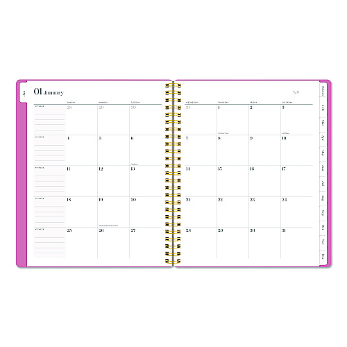 Cambridge WorkStyle Weekly/Monthly Planner, 8.75 x 7.75, Pink Cover, 12-Month (Jan to Dec): 2026 (160680527)