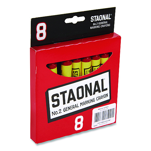 Crayola Staonal Marking Crayons, Red, 8/Box (520002038)