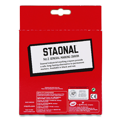Crayola Staonal Marking Crayons, Red, 8/Box (520002038)