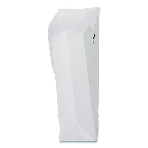 Grocery Paper Bags, 1# Size, 30 lb Weight Capacity, 3.5" x 2.25" x 6.63", White, 500/Bundle