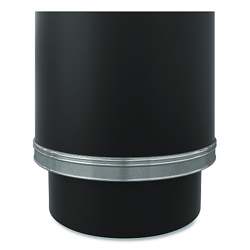 Suncast Commercial Half Round Metal Trash Can with Ashtray, 9 gal, Steel, Black (MTCRES901BKS)