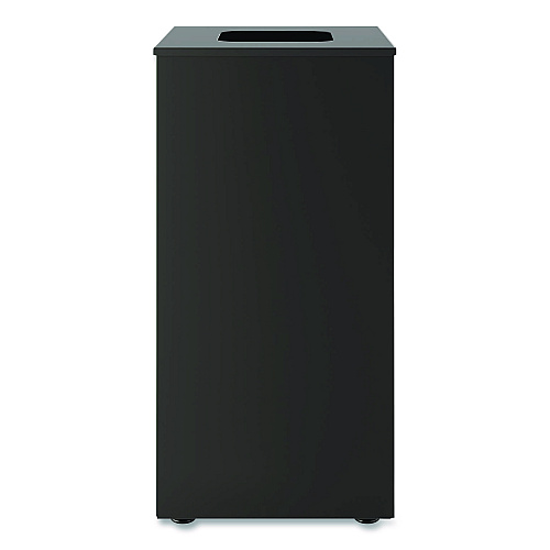 Suncast Commercial Square Metal Decorative Can, Steel, 24 gal, Black (MTCSQ240)