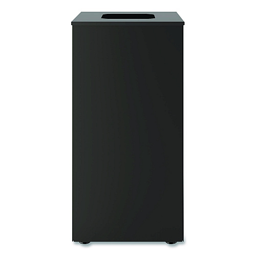 Suncast Commercial Square Metal Decorative Can, Steel, 24 gal, Black (MTCSQ240)
