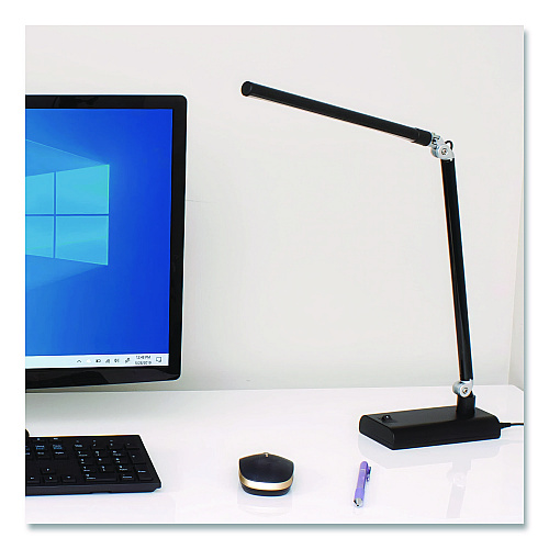 V-Light LED Desk Lamp, 7w x 3.5d x 14.5h, Black (VSL392N)