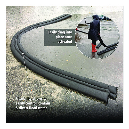 Quick Dam Flood Barriers, 6" x 17 ft x, 3.5", 1 Barrier (QD6171)