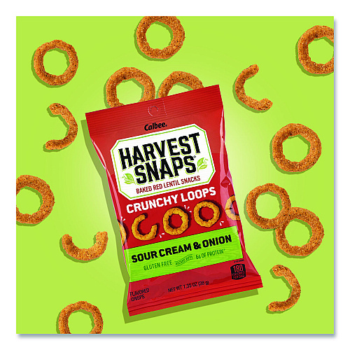 Harvest Snaps Crunchy Loops, Sour Cream and Onion, 1.35 oz Bag, 8/Box (22002516)