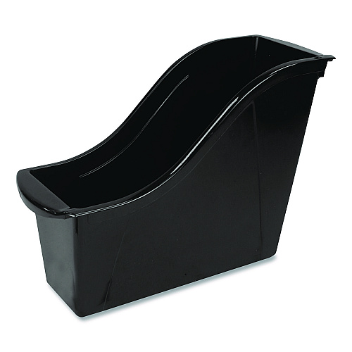 Storex Small Book Bin, 1.5 gal, 4.5" x 11.75" x 8.5", Black, 6/Pack (70123E06C)