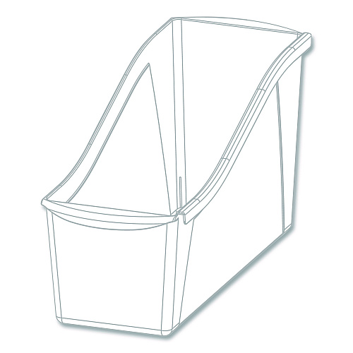 Storex Small Book Bin, 1.5 gal, 4.5" x 11.75" x 8.5", Assorted Bright Colors, 6/Pack (70113U06C)