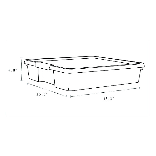 Storex Project Box, 12" x 12", Clear, 5/Pack (63209U05C)