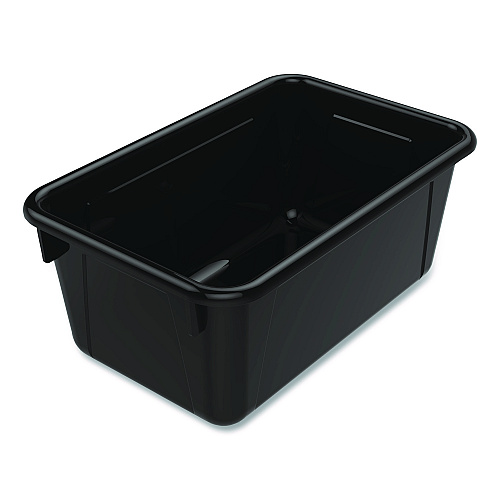 Storex Cubby Bin, Neutral Tones, 1.8 gal, 7.8" x 12.09" x 5.18", Black, 5/Pack (62466E05C)