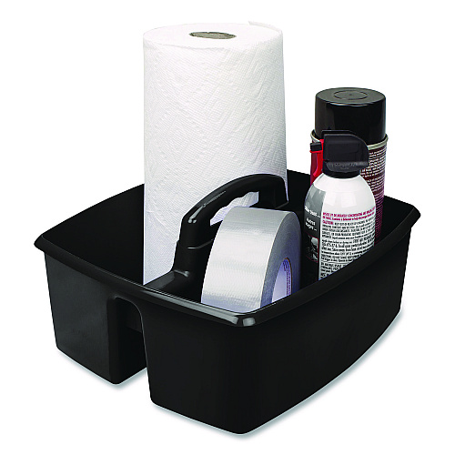 Storex Large Caddy, 13 x 11 x 6.38, Black, 6/Pack (00973E06C)