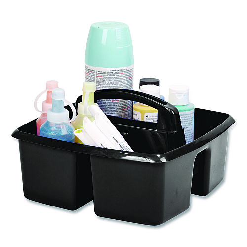 Storex Small Caddy, 9.25 x 9.25 x 12, Black, 6/Pack (00972E06C)