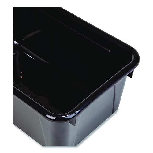 Storex Cubby Bin, Neutral Tones, 1.8 gal, 7.8" x 12.09" x 5.18", Black, 5/Pack (62466E05C)