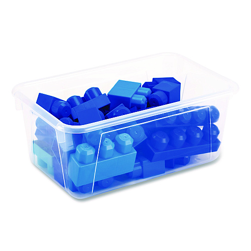 Storex Cubby Bin, 1.8 gal, 7.8" x 12.09" x 5.18", Translucent, 5/Pack (62461U05C)