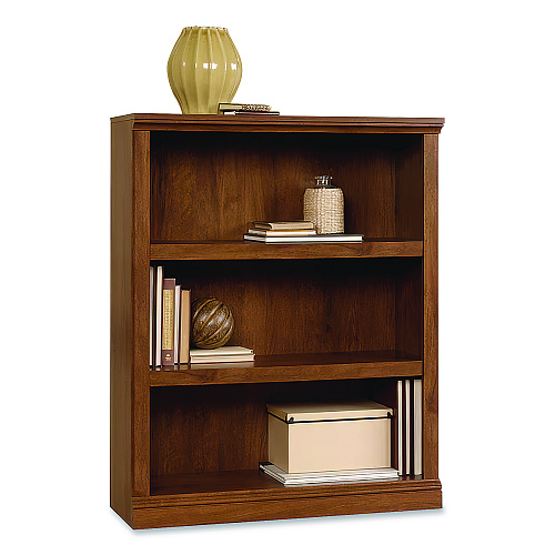 Sauder Select Collection Bookcase, Three-Shelf, 35.27w x 13.3d x 43.78h, Oiled Brown (410372)