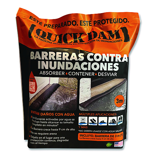 Quick Dam Flood Barriers, 6" x 10 ft x, 3.5", 1 Barrier (QD6101ES)