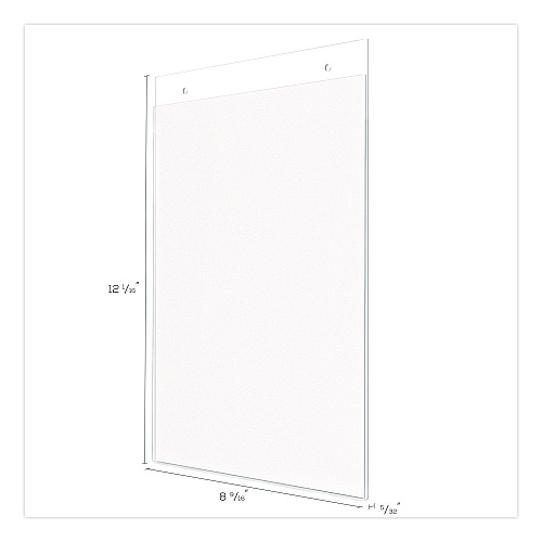 Deflecto Anti-Glare Wall Mount Sign Holder, 8.5 x 11, Clear (878201)