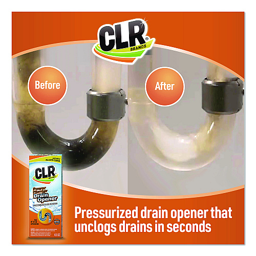 CLR Clog-Free Drain Cleaner, 4.5 oz Aerosol Spray, 6/Carton (PP6)