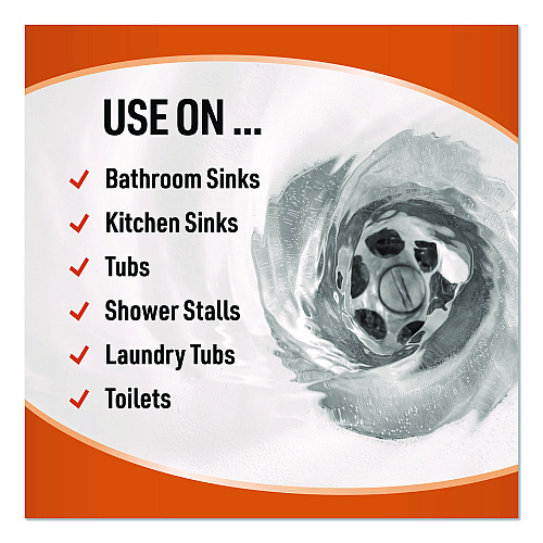 CLR Clog-Free Drain Cleaner, 4.5 oz Aerosol Spray, 6/Carton (PP6)