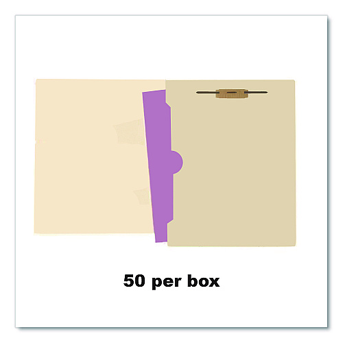 Medical Arts Press Full Pocket End Tab Fastener Folders, 0.75" Expansion, 1 Fastener, Letter Size, Manila, 50/Box (50664)