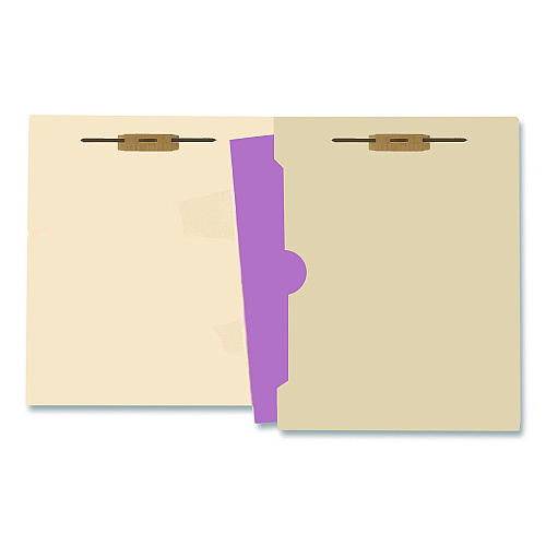 Medical Arts Press Heavy-Duty Top Tab Fastener Folders, 1/3 Cut, 0.75" Expansion, 2 Fasteners, Letter Size, Manila Exterior, 50/Box (52327)