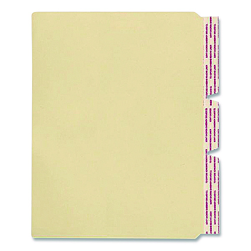 Medical Arts Press Standard Side-Flap Classification Folder Dividers, 1 Fastener, Letter Size, Manila, 100/Box (52411)