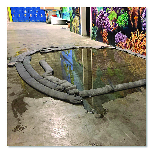 Quick Dam Water Dams, 2.5" x 10 ft x 2.5", Gray, 12/Box (WUB21012G)