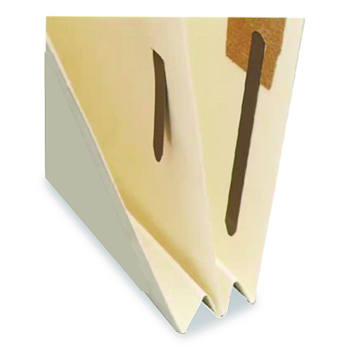 Medical Arts Press Heavy-Duty End Tab Classification Folders, 2" Expansion, 1 Divider, 4 Fasteners, Letter Size, Manila, 25/Box (35482)