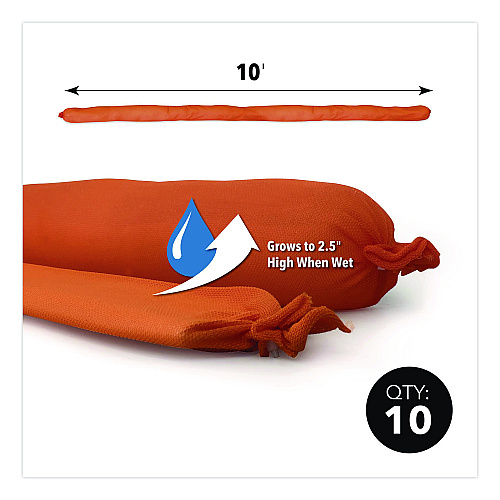 Quick Dam Indoor Bucket Kit, (1) Bucket, (10) 10 ft Water Dams (WUGG1010)
