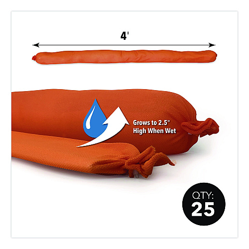 Quick Dam Indoor Bucket Kit, (1) Bucket, (25) 4 ft Water Dams (WUGG425)