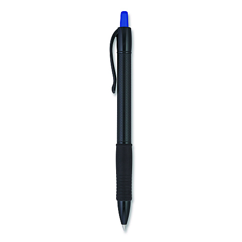 G2 Edge Premium Gel Roller Pen, Retractable, Fine 0.7 mm, Blue Ink, Black/Blue Barrel, Dozen