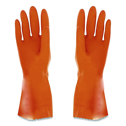 Ansell Alphatech 87-208 Heavyweight Gloves, Large, Orange, 144 Pairs/Carton (2089CT)