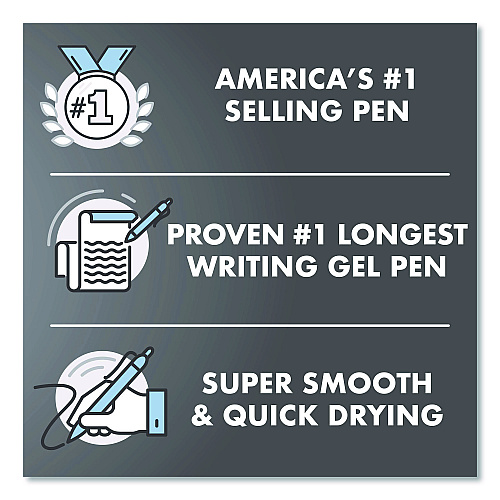 G2 Edge Premium Gel Roller Pen, Retractable, Fine 0.7 mm, Red Ink, Black/Red Barrel, Dozen
