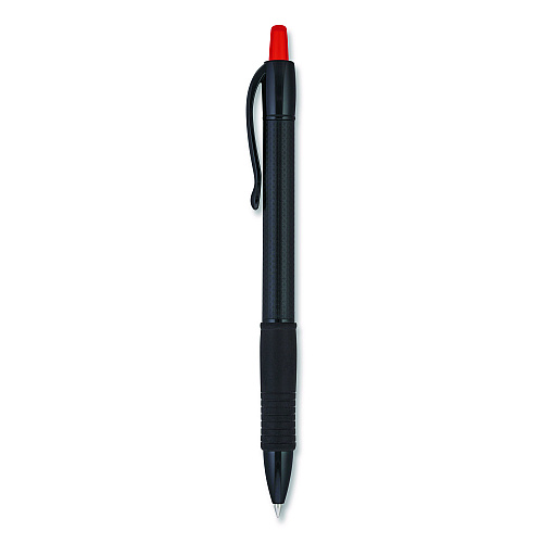 G2 Edge Premium Gel Roller Pen, Retractable, Fine 0.7 mm, Red Ink, Black/Red Barrel, Dozen