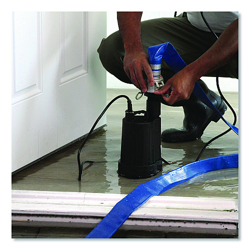 Quick Dam Pump Kit, (1) Pump, (2) 10 ft Water Barriers, (4) 10 ft Water Dams, 50 ft 1.5" dia Hose with Connectors (QDPK3)