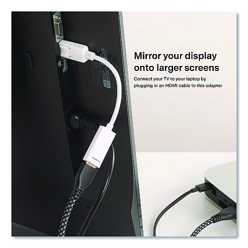 NXT Technologies DisplayPort to HDMI Adapter, 6", White (24400011)