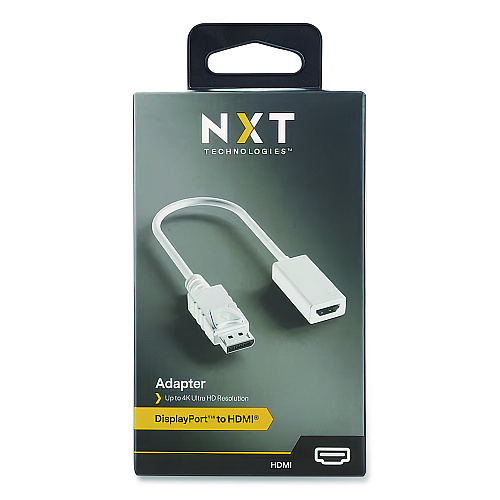 NXT Technologies DisplayPort to HDMI Adapter, 6", White (24400011)