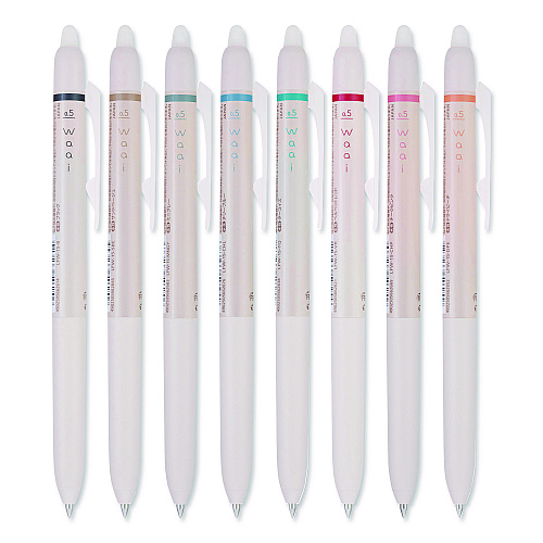 Frixion Waai Erasable Gel Pen, Retractable, Extra Fine, 0.5 mm, Assorted Ink and Barrel Colors, 8/Pack