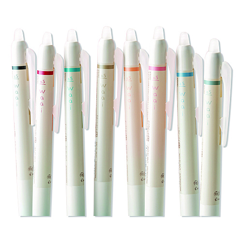 Frixion Waai Erasable Gel Pen, Retractable, Extra Fine, 0.5 mm, Assorted Ink and Barrel Colors, 8/Pack