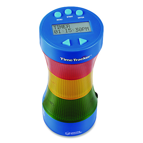 Learning Resources Time Tracker Visual Timer and Clock, LCD, 5.4 x 8.6 x 2.5, Assorted Colors (LER6900)