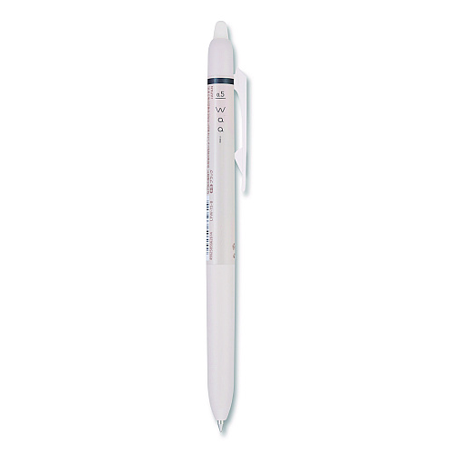 Frixion Waai Erasable Gel Pen, Retractable, Extra Fine 0.5 mm, Black Ink, Beige/Black Barrel, Dozen