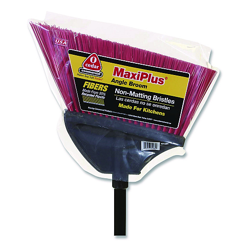 Nexstep Commercial Products MaxiPlus Angle Broom, 56" Overall Length, Red/Black (91284)