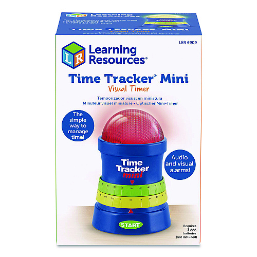 Learning Resources Time Tracker Mini, LCD, 4.1 x 6.1 x 4.1, Assorted Colors, 4 Timers (LER6909)