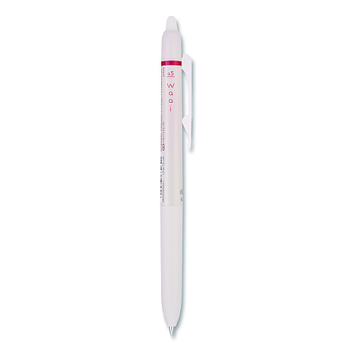 Frixion Waai Erasable Gel Pen, Retractable, Extra Fine 0.5 mm, Cherry Ink, Beige/Cherry Barrel, Dozen