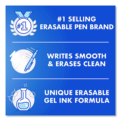 Frixion Waai Erasable Gel Pen, Retractable, Extra Fine 0.5 mm, Cherry Ink, Beige/Cherry Barrel, Dozen
