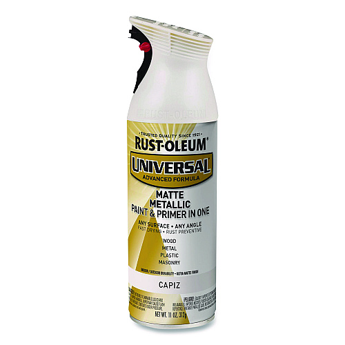 Rust-Oleum Universal Premium Spray Paint, Metallic Capiz, 11 oz Aerosol Can, 6/Carton (371597)