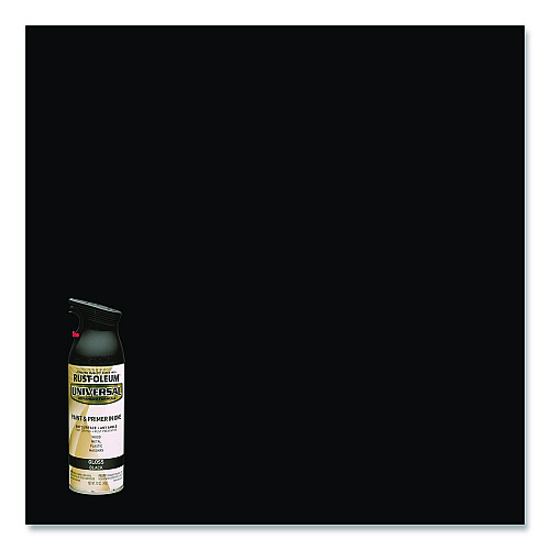 Rust-Oleum Universal Premium Spray Paint, Gloss Black, 12 oz Aerosol Can, 6/Carton (245196)