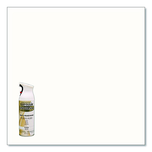 Rust-Oleum Universal Premium Spray Paint, Gloss White, 12 oz Aerosol Can, 6/Carton (245199)