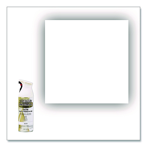 Rust-Oleum Universal Premium Spray Paint, Satin White, 12 oz Aerosol Can, 6/Carton (245210)